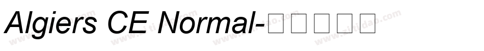 Algiers CE Normal字体转换